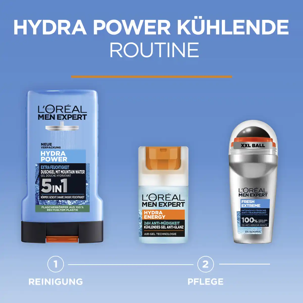 Bild 4 von L’Oréal Paris men expert 5in1 Hydra Power Mountain Water Duschgel, 250 ml