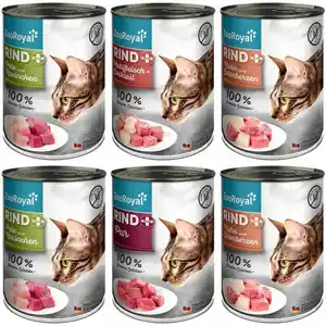 ZooRoyal Rind+ Mixpaket Katze 6x400g