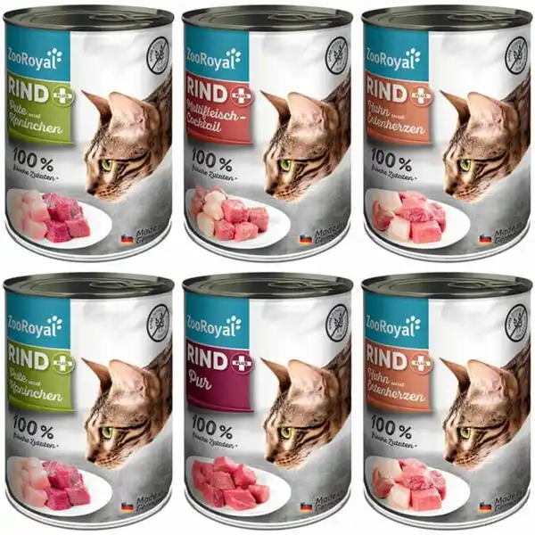 Bild 1 von ZooRoyal Rind+ Mixpaket Katze 6x400g