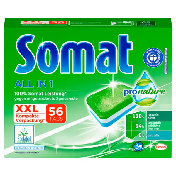 Bild 1 von Somat All in 1 Pro Nature 56 Spülmaschinentabs 900g