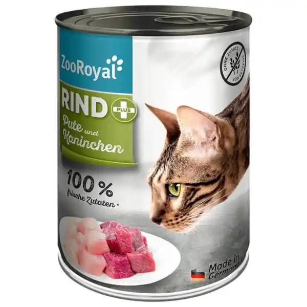 Bild 1 von ZooRoyal Katze Rind + Pute & Kaninchen 400g