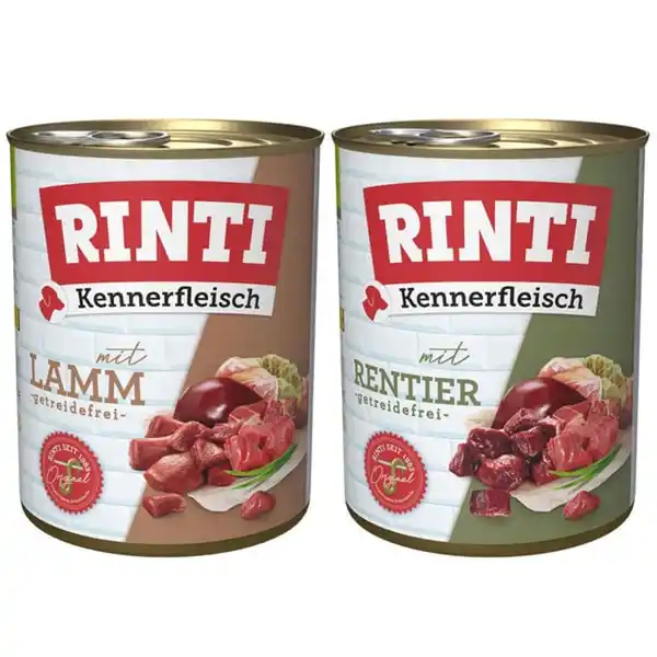 Bild 1 von Rinti Kennerfleisch Mixpaket mit Rentier und Lamm 24x800g