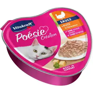 Vitakraft Poésie Création mit Pute in Käsesauce 15x85g