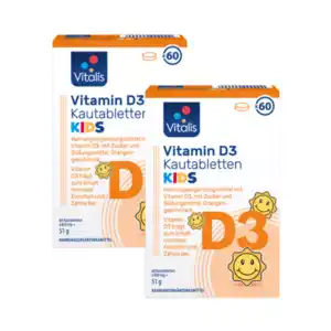 Vitamin D3 Kautabletten Kinder, 2er Set