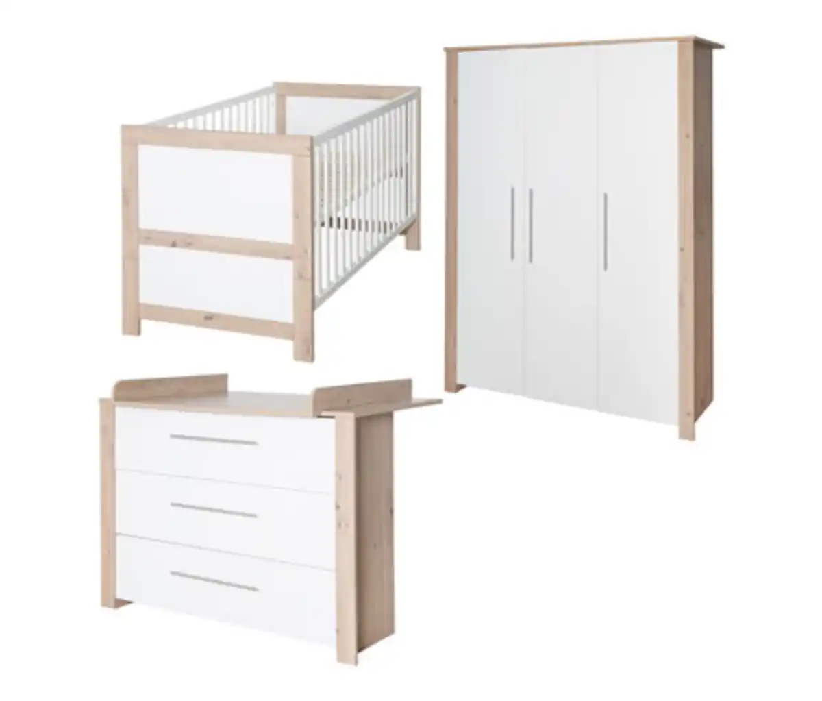 Bild 1 von roba Kinderzimmerset »Malo« Bett, Wickelkommode und Schrank