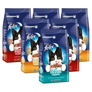 Felix Sensations Katzenfutter 6x2kg Trockenfutter Mixpaket