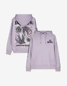 Damen Sweatshirt - Rückenprint - lila