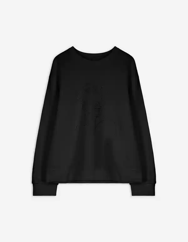 Bild 1 von Damen Sweatshirt - Ziersteine - schwarz