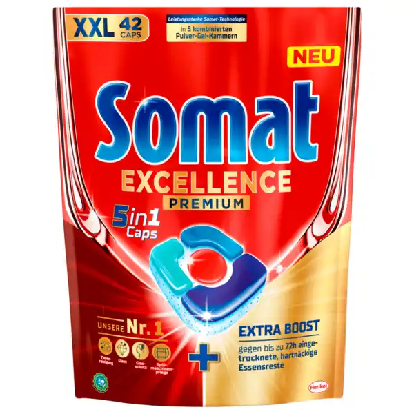 Bild 1 von Somat Excellence Premium 5in1 42 Spülmaschinentabs XXL 781,2g