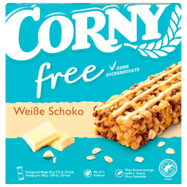 Bild 1 von Corny Free Müsliriegel Weiße Schokolade 6x20g