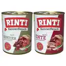 Bild 1 von Rinti Kennerfleisch Mixpaket mit Ente und Rentier 24x800g