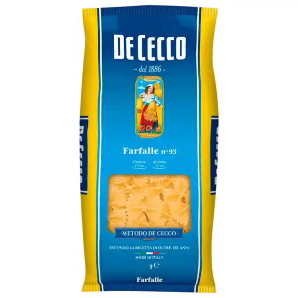 Bild 1 von De Cecco Farfalle Nr.93 500g