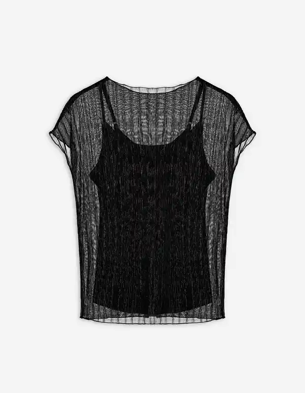 Bild 1 von Damen Shirt - Lurex - silberfarben