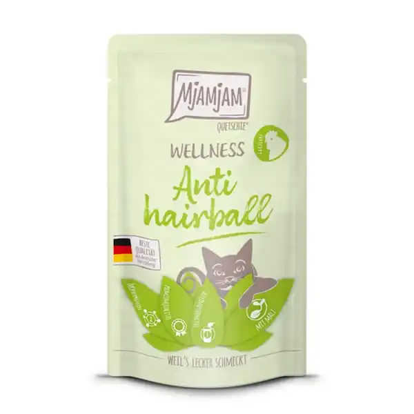 Bild 1 von MjAMjAM Quetschie Wellness Anti Hairball Huhn 12x125g