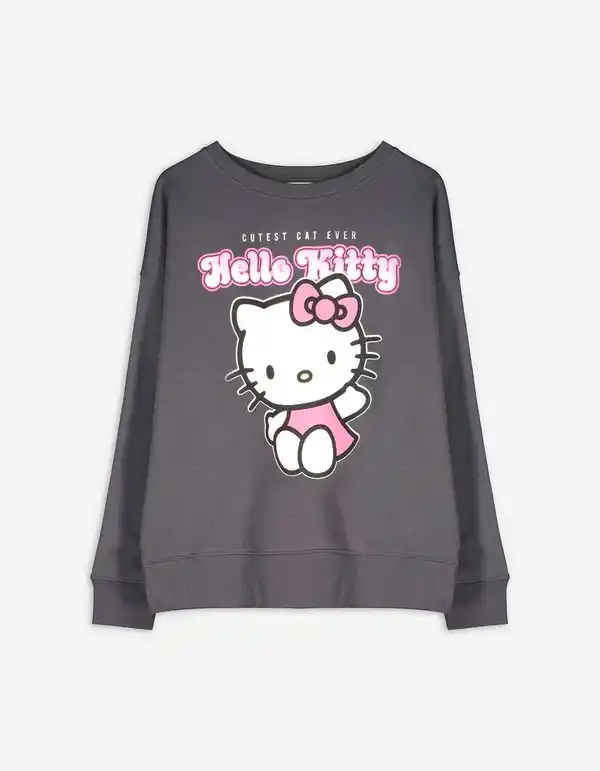 Bild 1 von Damen Sweatshirt - Hello Kitty - dunkelgrau