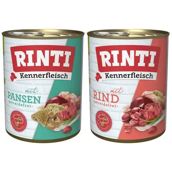 Bild 1 von Rinti Kennerfleisch pur Mix Rind & Pansen 24x800g