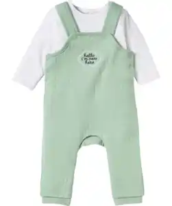 Newborn Langarmshirt + Strampler, grün