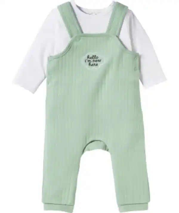 Bild 1 von Newborn Langarmshirt + Strampler, grün