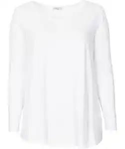 Langarmshirt mit Strasssteinen, offwhite