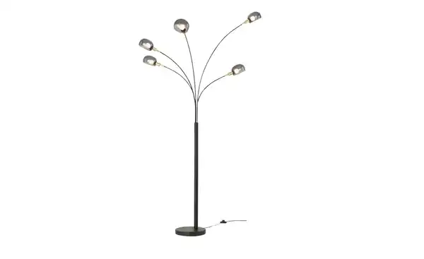 Bild 4 von Meisterleuchten Bogenleuchte, 5-flammig, schwarz / Rauchglas