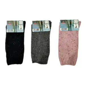 Wollsocken mit Seide, grau/pink/dunkelgrau, 35/38, 3er Set