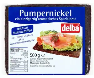 DELBA Pumpernickel, 500-g-Packg.