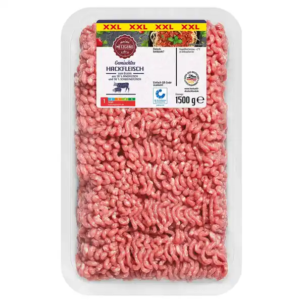 Bild 1 von MEINE METZGEREI Hackfleisch, gemischt, XXL 1,5kg