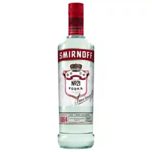 Smirnoff No.21 Vodka, Captain Morgan Spiced Gold oder White Rum