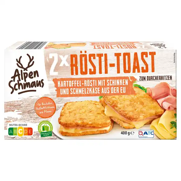 Bild 1 von ALPENSCHMAUS Rösti Toast Alpen 400 g, Schinken-Schmelzkäse