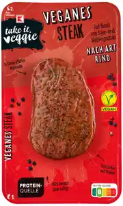 K-TAKE IT VEGGIE Veganes Steak Rinder-Art, 160-g-Packg.