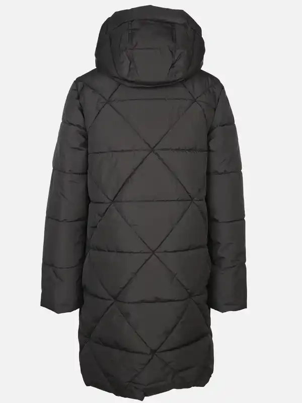 Bild 2 von Damen Steppmantel mit Kapuze Schwarz