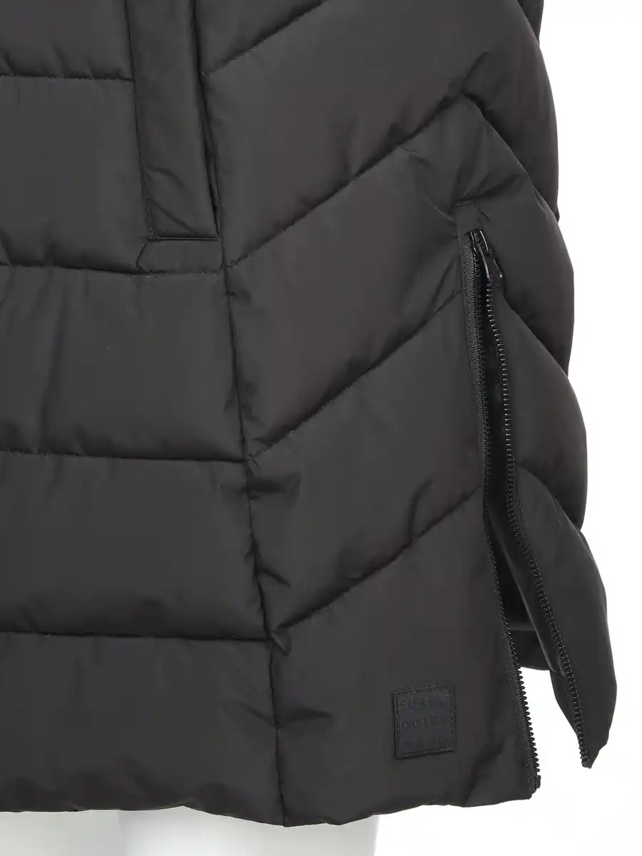 Bild 3 von Damen Steppweste in langer Form Schwarz