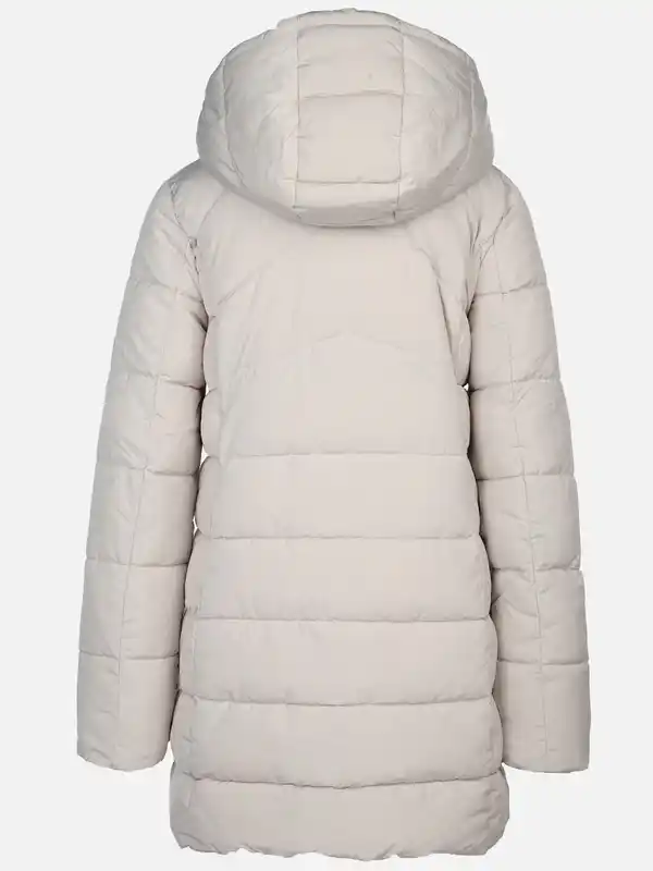 Bild 2 von Damen Steppmantel mit abnehmbarer Kapuze Beige