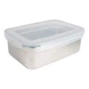 Edelstahl-Lunchbox mit Klickverschlussdeckel 2,8 Liter