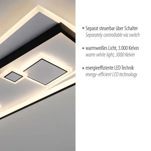 Bild 4 von LED Deckenleuchte MAILAK, 1x LED-Board/24Watt + 1x LED-Board/12Watt, Weiss