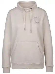 Damen Sweatshirt mit Glitzersteinchen Beige