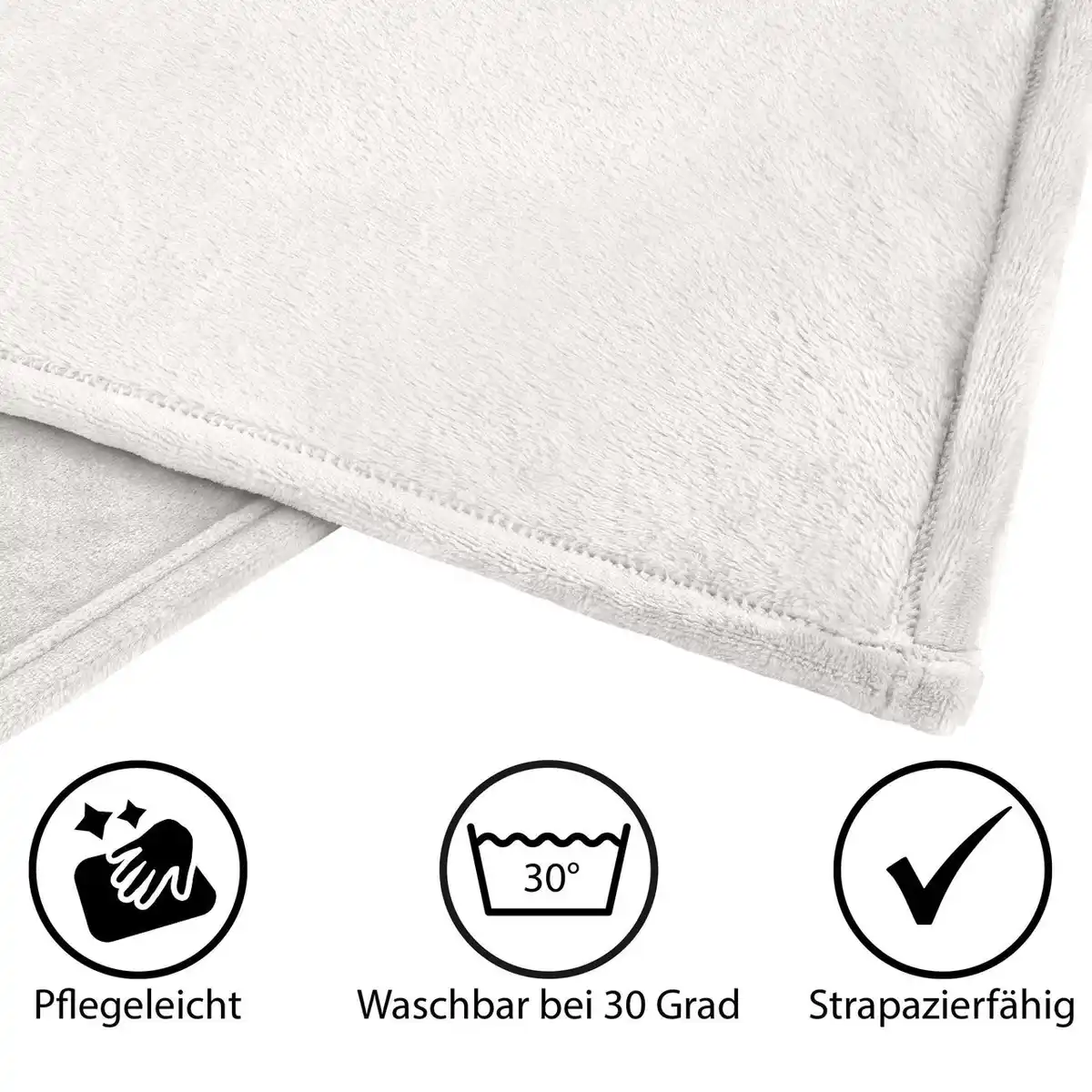 Bild 4 von Cashmere-Decke ca. 180x220 Weiß