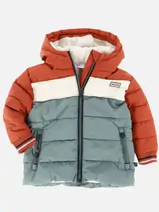 Baby Jungen Steppjacke mit Kapuze Orange