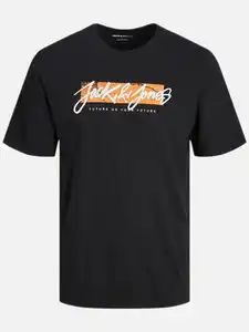 Jack&Jones JJTILEY TEE SS CREW N T-Shirt Schwarz