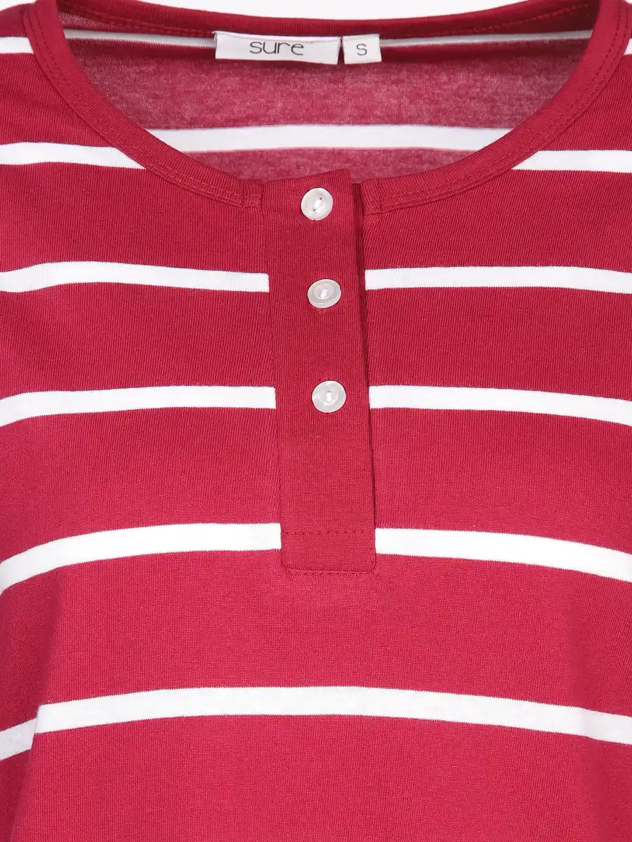 Bild 3 von Damen Nachthemd mit Streifen Pink