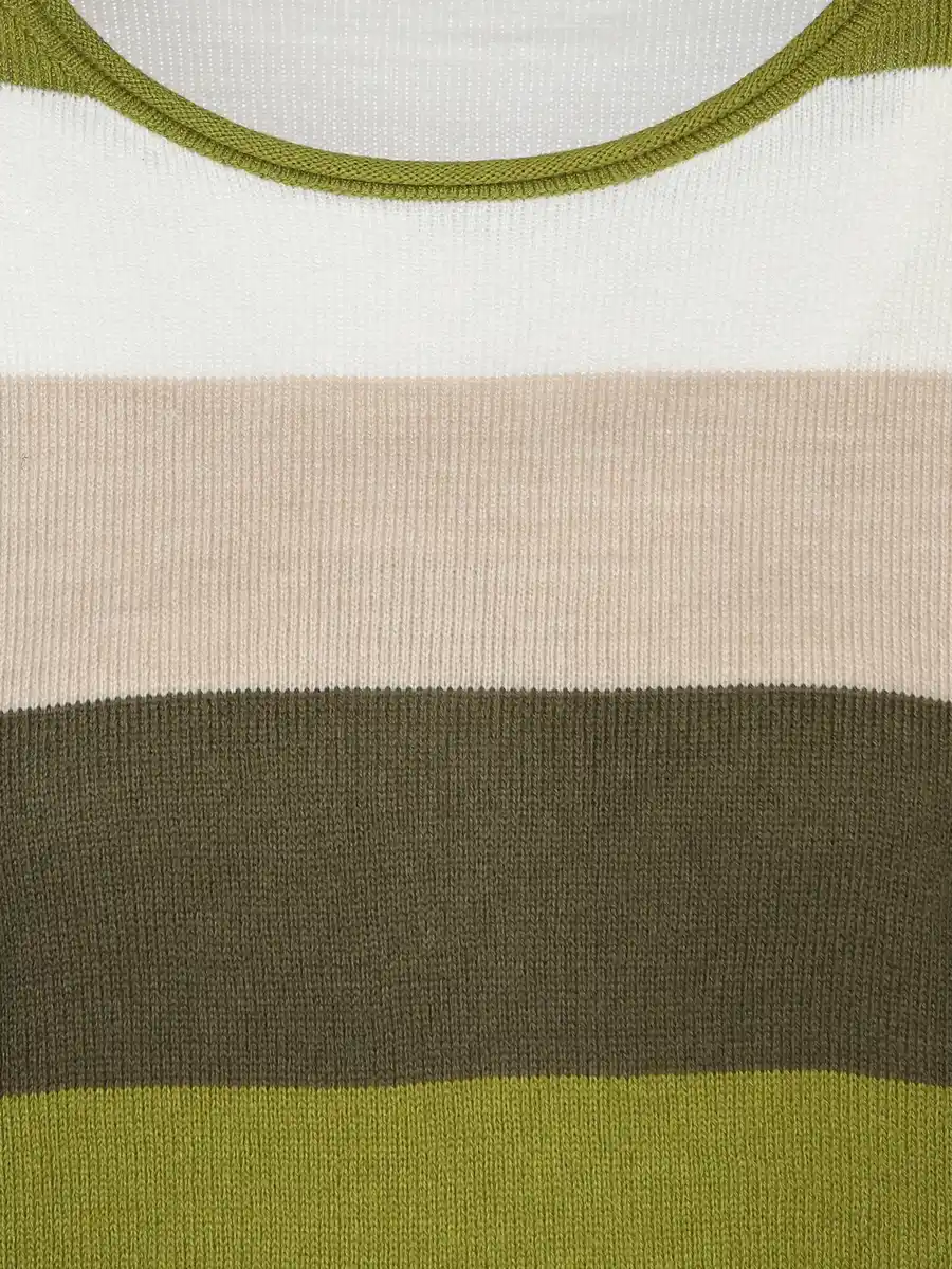 Bild 3 von Damen Strickpullover "Cashmere Like" mit Streifen Grün