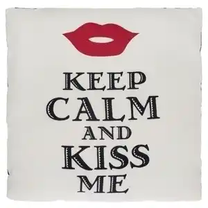 Kissen mit Füllung "Keep Calm and Kiss"