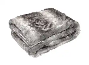 Fellimitat Wohndecke Wolf