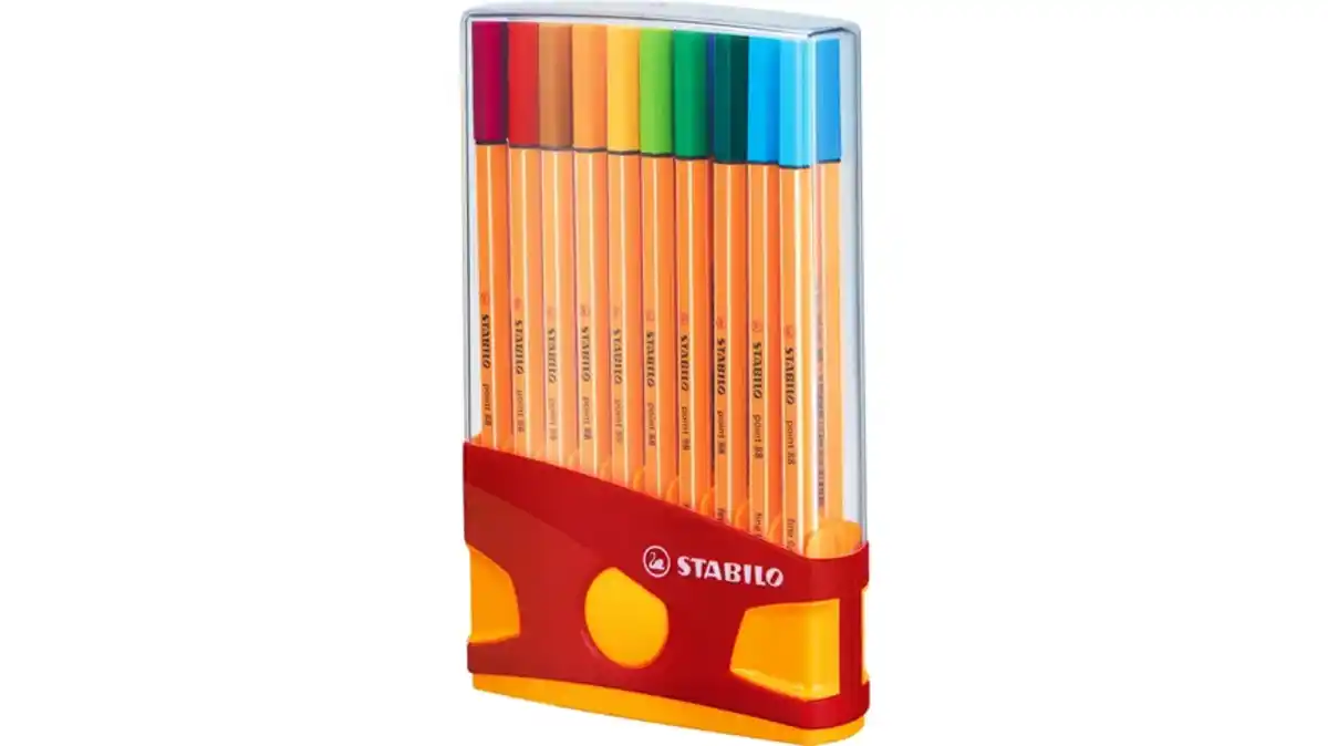 Bild 1 von STABILO® Fineliner - STABILO point 88 ColorParade - 20er Tischset in rot/orange- mit 20 verschiedenen Farben