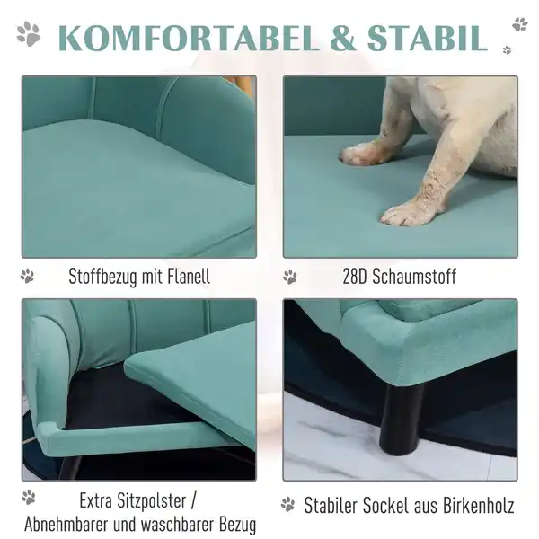 Bild 4 von Hundesofa mit Rückenlehne Haustiersofa Hundebett Katzensofa Weich