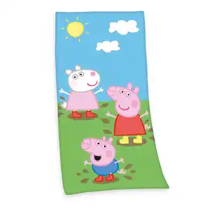 Peppa Pig Velourstuch, Größe: 150 x 75 cm