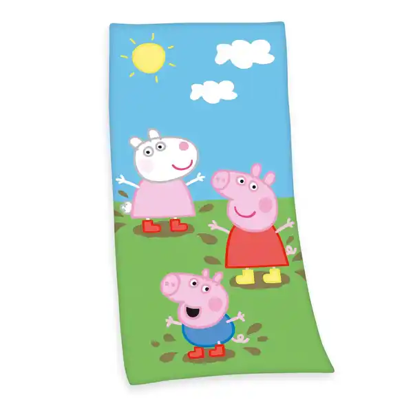 Bild 1 von Peppa Pig Velourstuch, Größe: 150 x 75 cm