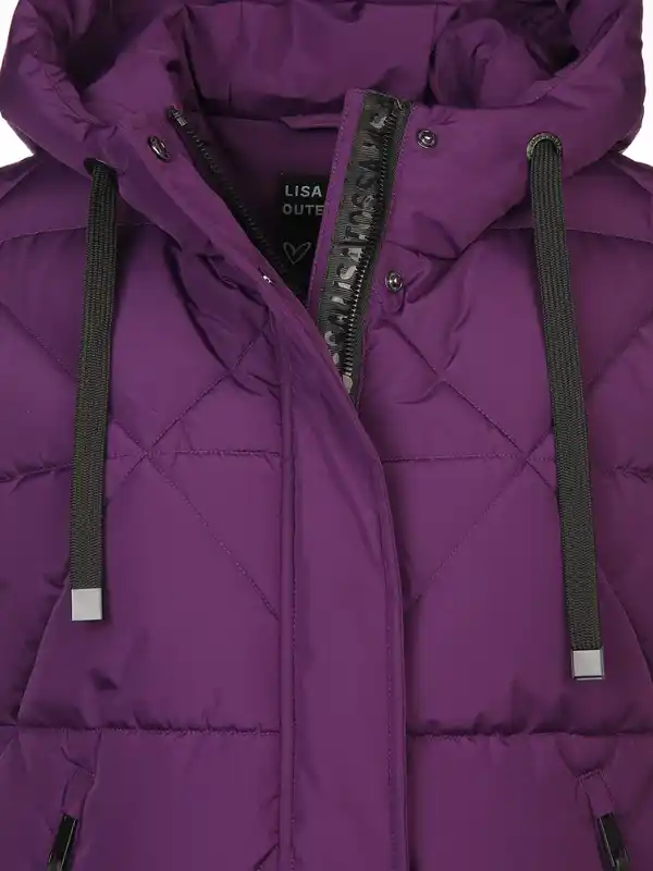 Bild 3 von Damen Steppweste mit Kapuze Lila