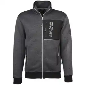 Herren Strickfleece Arbeitsjacke Grau