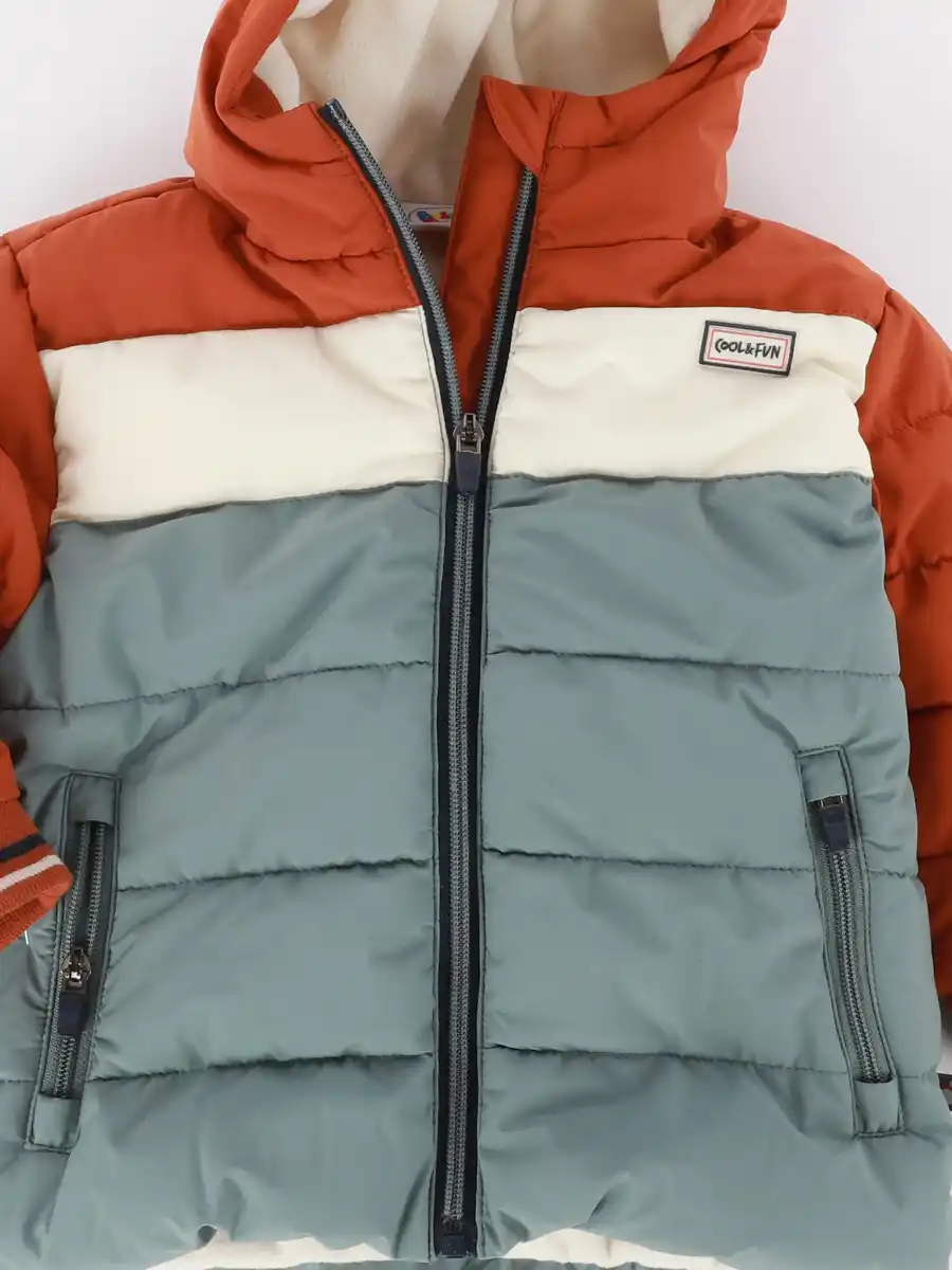 Bild 3 von Baby Jungen Steppjacke mit Kapuze Orange